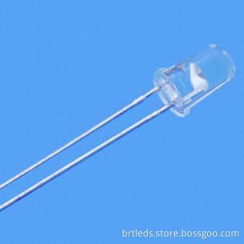 5mm Round LED Lamp, White Emitted Color with Water Clear Lens, 8,500mcd, 30° Viewing Angle